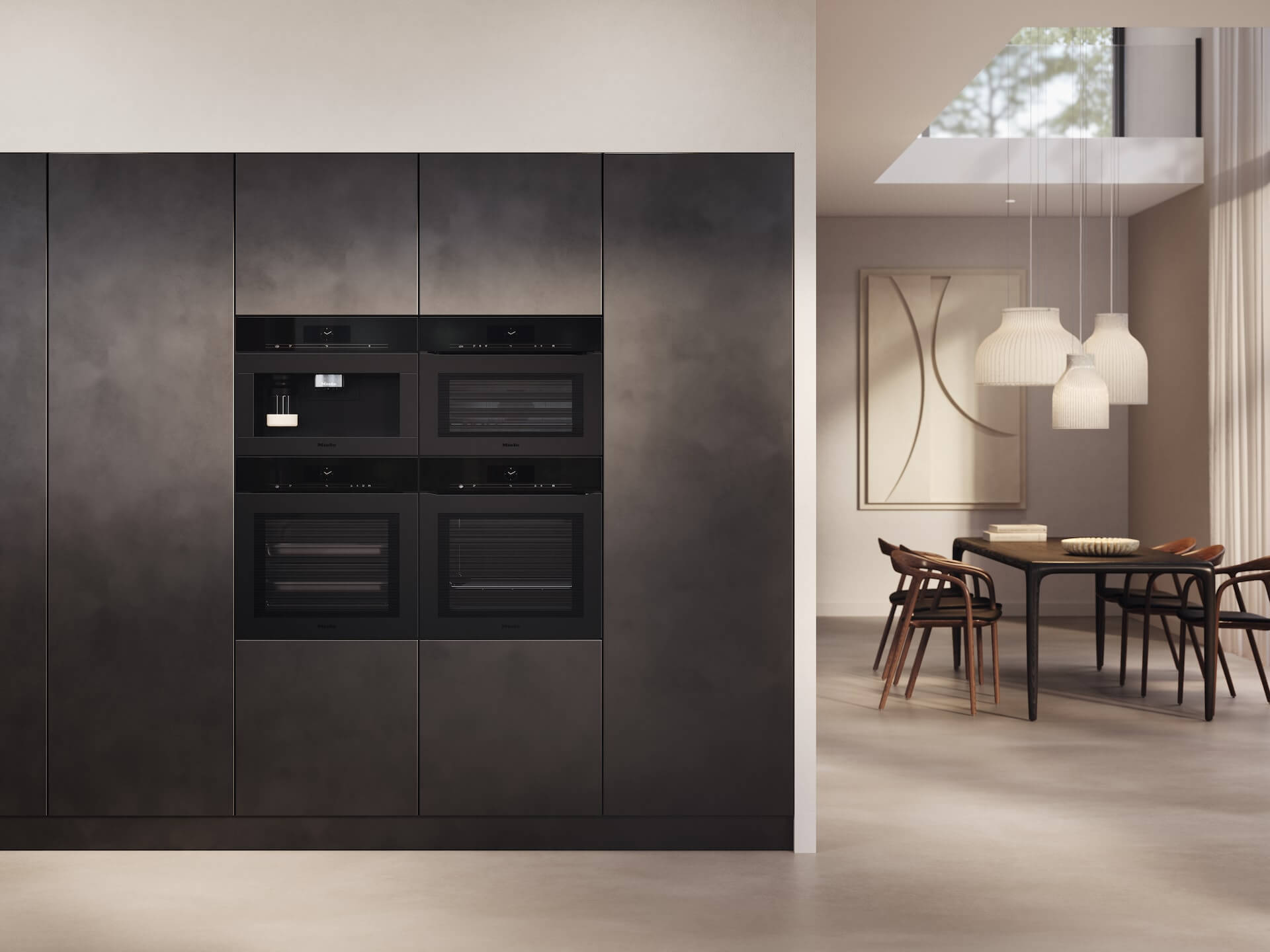 Miele Elektrogeraete eingebaut Schwarz
