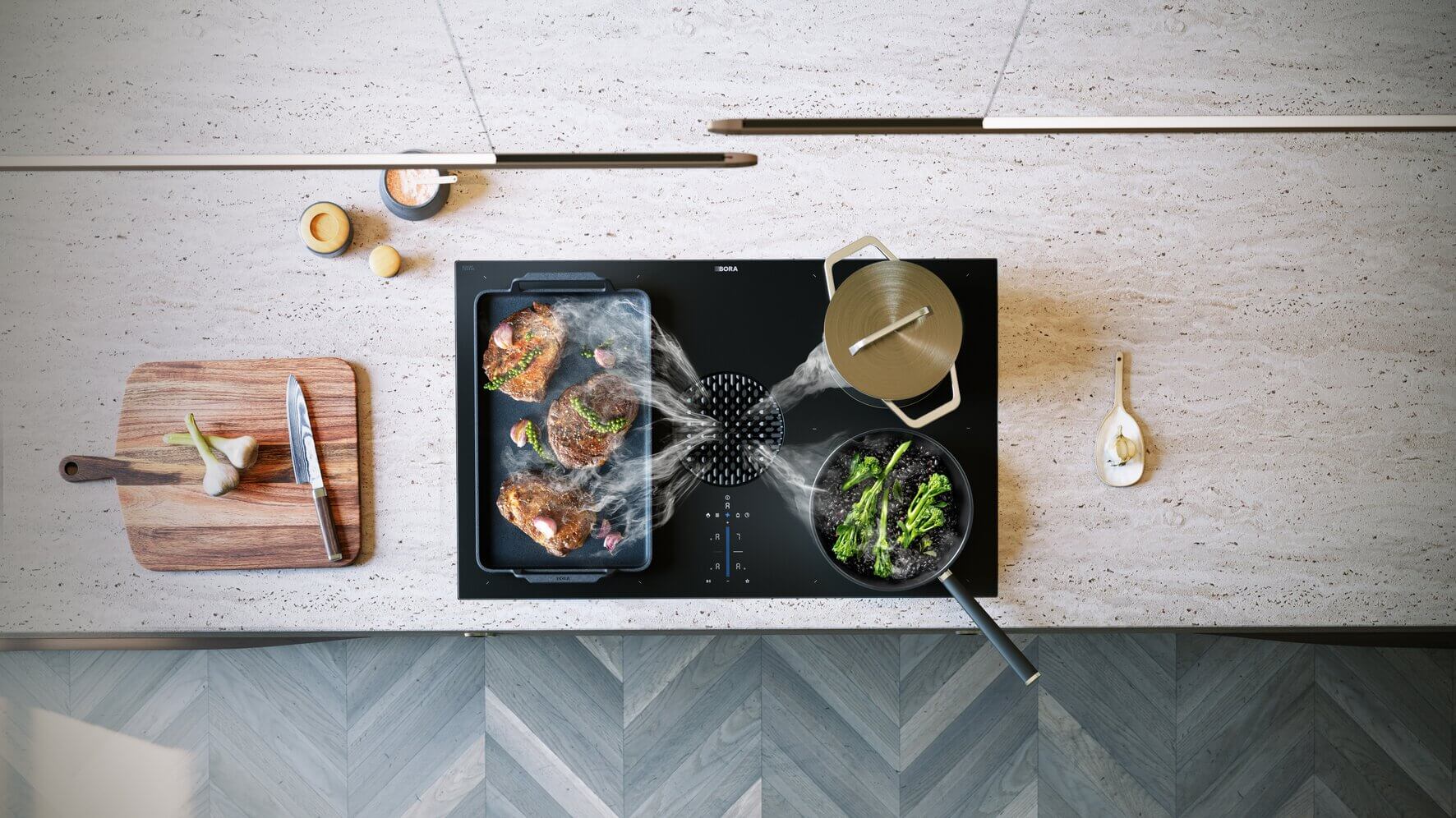 Bora-X-Pure-Kochfeld-matt-mit-Bräter