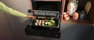 Dampfschublade Neff-dampfschublade-mit-teigtaschen-von-oben